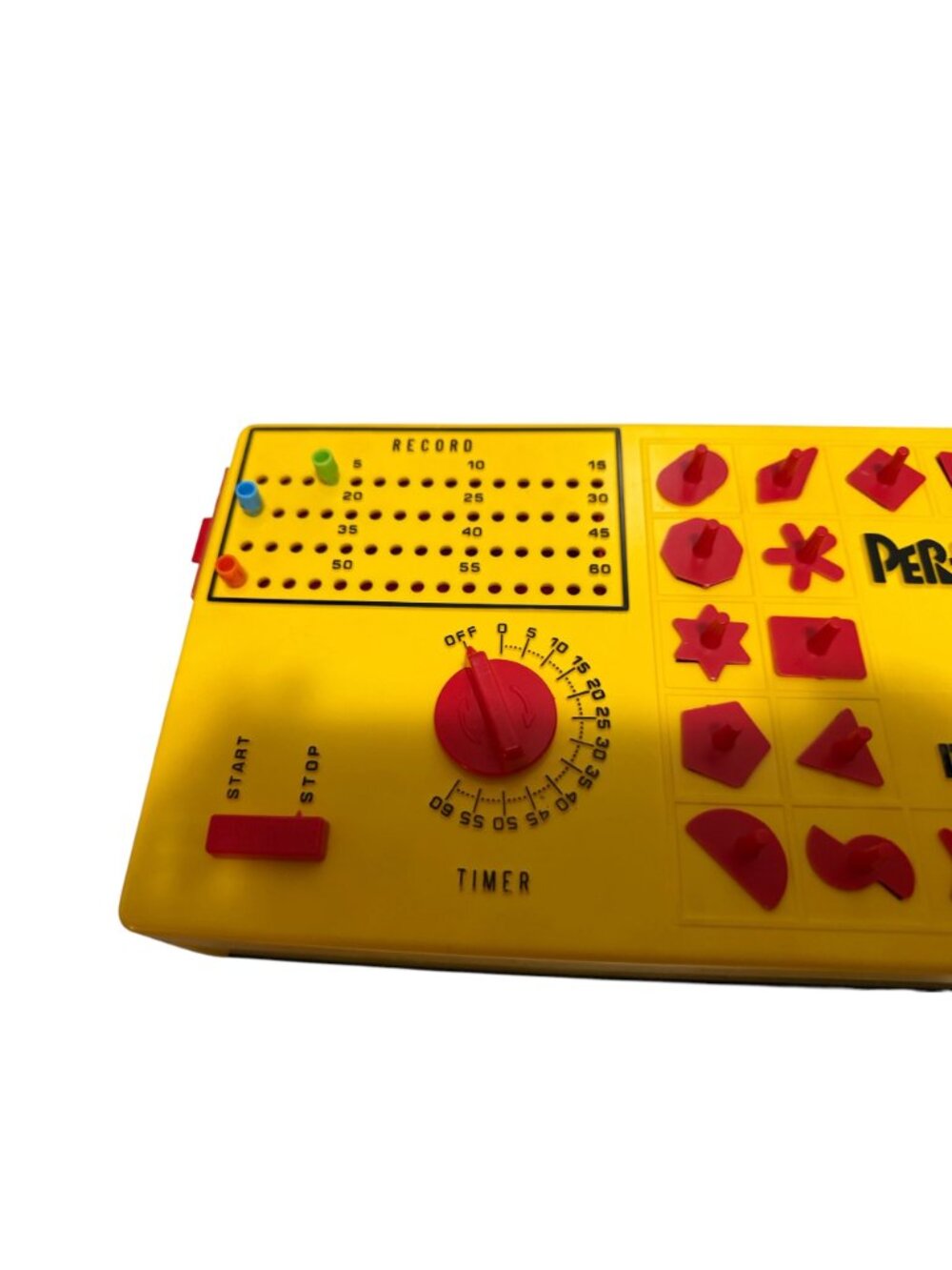 Vintage Lakeside Perfection Game Yellow & Red Timer Puzzle Shapes 1973 Works - Picture 3 of 8